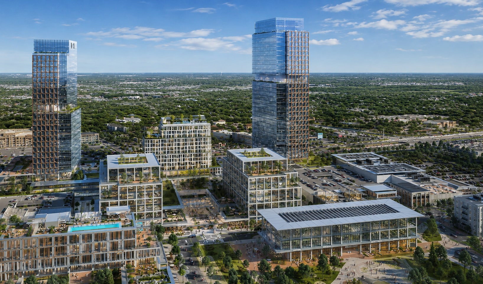 Aerial view of Frisco, Texas